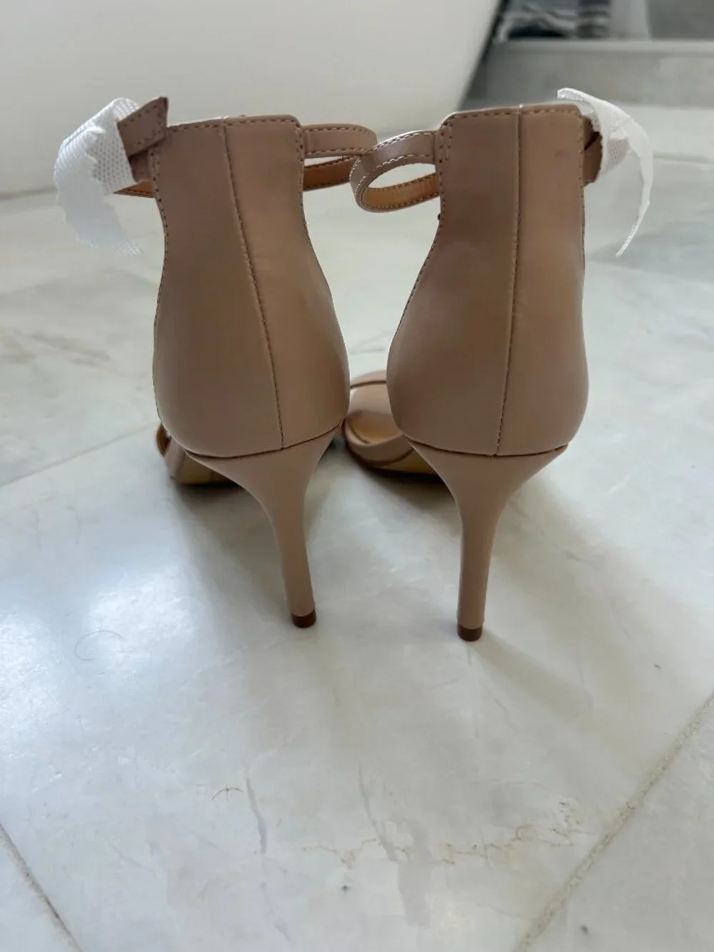 NWOT J.Crew ankle-strap sandals with a slim heel -nude/beige